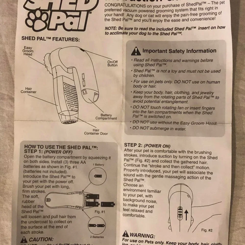 Pet Grooming Shed Pal Brush & NIP Ideal Instruments Scissors